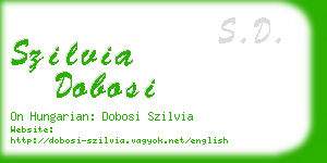 szilvia dobosi business card